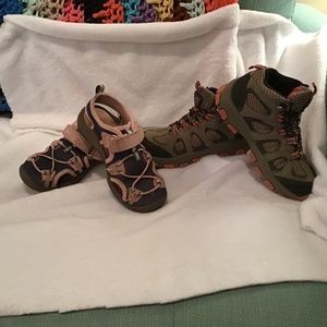 Girls Sandals and hiking boots